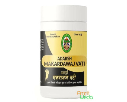 Макардвадж ваті Адарш Аюрведік (Makardhwaj vati Adarsh Ayurvedic), 10 грам ~ 80 таблеток Макардвадж ваті Адарш Аюрведік (Makardhwaj vati Adarsh Ayurvedic), 10 грам ~ 80 таблеток