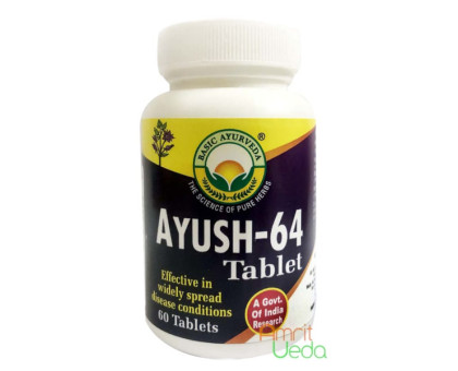 Аюш-64 Бейзік Аюрведа (Ayush-64 Basic Ayurveda), 60 таблеток Аюш-64 Бейзік Аюрведа (Ayush-64 Basic Ayurveda), 60 таблеток