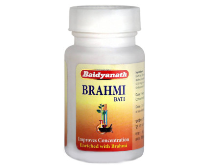 Брамі баті Байд'янатх (Brahmi bati Baidyanath), 80 таблеток Брамі баті Байд'янатх (Brahmi bati Baidyanath), 80 таблеток