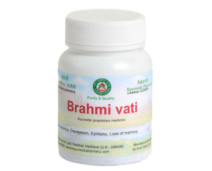 Брамі ваті Адарш Аюрведік (Brahmi vati Adarsh Ayurvedic), 20 грам ~ 65 таблеток Брамі ваті Адарш Аюрведік (Brahmi vati Adarsh Ayurvedic), 20 грам ~ 65 таблеток