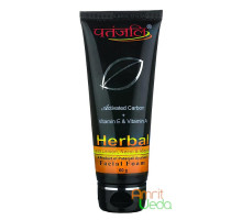 Пінка для вмивання Активоване вугілля + Вітаміни Е та А (Facial Foam Activated Carbon + Vitamin E and A), 60 грам