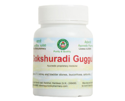 Гокшураді Гуггул Адарш Аюрведік (Gokshuradi Guggul Adarsh Ayurvedic), 40 грам ~ 100 таблеток Гокшураді Гуггул Адарш Аюрведік (Gokshuradi Guggul Adarsh Ayurvedic), 40 грам ~ 100 таблеток