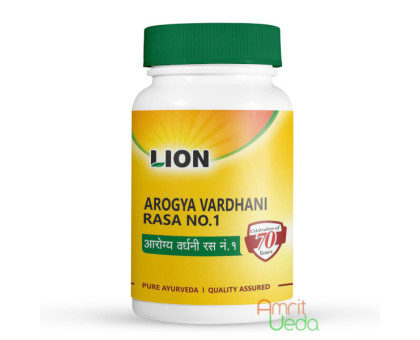 Арог'явардхіні ваті Лайон (Arogya Vardhani Rasa Lion), 100 таблеток - 50 грам Арог'явардхіні ваті Лайон (Arogya Vardhani Rasa Lion), 100 таблеток - 50 грам