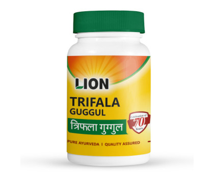 Тріфала Гуггул Лайон (Triphala Guggul Lion), 100 таблеток Тріфала Гуггул Лайон (Triphala Guggul Lion), 100 таблеток