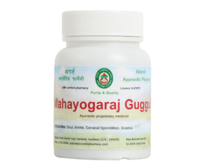Махайогарадж Гуггул Адарш Аюрведік (Mahayogaraj Guggul Adarsh Ayurvedic), 40 грам ~ 110 таблеток Махайогарадж Гуггул Адарш Аюрведік (Mahayogaraj Guggul Adarsh Ayurvedic), 40 грам ~ 110 таблеток