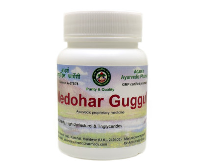Медохар Гуггул Адарш Аюрведік (Medohar Guggul Adarsh Ayurvedic), 40 грам ~ 100 таблеток Медохар Гуггул Адарш Аюрведік (Medohar Guggul Adarsh Ayurvedic), 40 грам ~ 100 таблеток