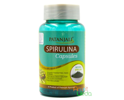 Спіруліна Патанджалі (Spirulina Patanjali), 60 капсул Спіруліна Патанджалі (Spirulina Patanjali), 60 капсул