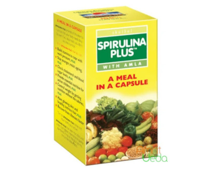 Спіруліна плюс з Амлою ГудКейр (Spirulina plus with Amla GoodCare), 60 капсул Спіруліна плюс з Амлою ГудКейр (Spirulina plus with Amla GoodCare), 60 капсул