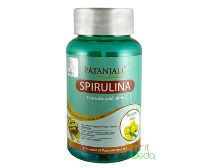 Спіруліна плюс Амла Патанджалі (Spirulina with Amla Patanjali), 60 капсул Спіруліна плюс Амла Патанджалі (Spirulina with Amla Patanjali), 60 капсул