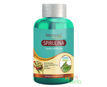 Спіруліна плюс Морінга Патанджалі (Spirulina with Moringa Patanjali), 60 капсул Спіруліна плюс Морінга Патанджалі (Spirulina with Moringa Patanjali), 60 капсул