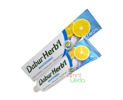 Відбілююча зубна паста Сіль і Лимон Дабур (Toothpaste whitening Salt and Lemon Dabur), 80 грам Відбілююча зубна паста Сіль і Лимон Дабур (Toothpaste whitening Salt and Lemon Dabur), 80 грам