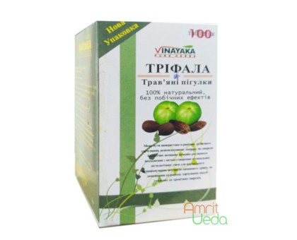 Тріфала Вінайка (Triphala Vinayaka), 100 таблеток Тріфала Вінайка (Triphala Vinayaka), 100 таблеток