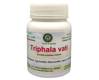 Тріфала ваті Адарш Аюрведік (Triphala vati Adarsh Ayurvedic), 100 грам ~ 200 таблеток Тріфала ваті Адарш Аюрведік (Triphala vati Adarsh Ayurvedic), 100 грам ~ 200 таблеток