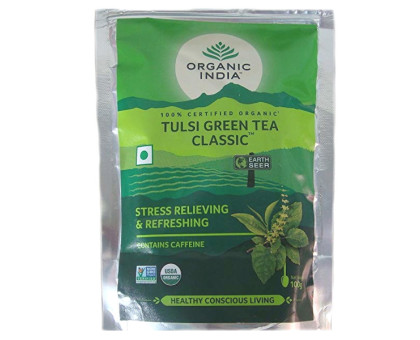 Чай зелений Тулсі Органік Індія (Tulsi Green tea Organic India), 100 грам Чай зелений Тулсі Органік Індія (Tulsi Green tea Organic India), 100 грам