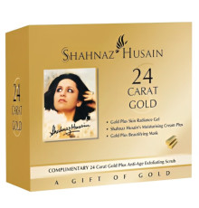 Набір 24 Carat Gold — Gold Plus гель для сяйва шкіри + зволожуючий крем + Gold Plus маска для краси + Anti-Age відшелушуючий скраб, 190 грам