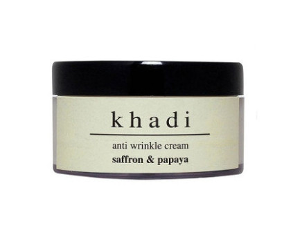 Крем від зморшок Шафран Папайя Кхаді (Anti wrinkle cream Saffron and Papaya Khadi), 50 грам Крем від зморшок Шафран Папайя Кхаді (Anti wrinkle cream Saffron and Papaya Khadi), 50 грам