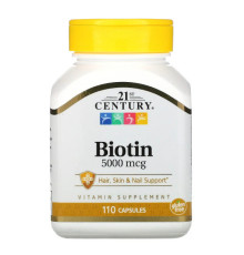 Біотин 5000 мкг (Biotin), 110 капсул
