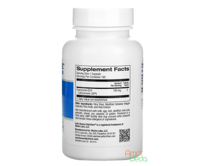 Коензим Q-10 100 мг (Coenzyme Q10 100 mg Lake Avenue), 120 капсул Коензим Q-10 100 мг (Coenzyme Q10 100 mg Lake Avenue), 120 капсул