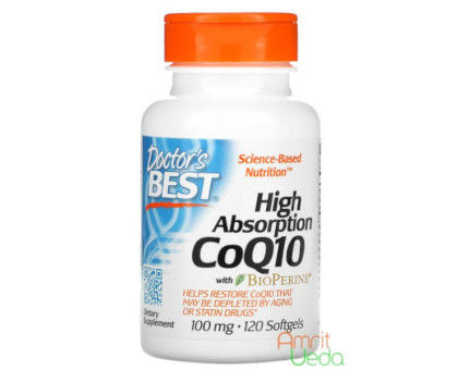 Коензим Q-10 з БіоПерином 100 мг (Coenzyme Q10 with BioPerine 100 mg Doctor's Best), 120 капсул Коензим Q-10 з БіоПерином 100 мг (Coenzyme Q10 with BioPerine 100 mg Doctor's Best), 120 капсул