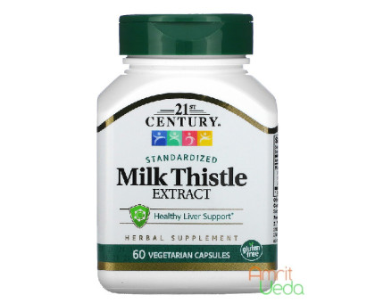 Розторопша екстракт 21ше сторічча (Milk Thistle extract 21st Century), 60 капсул Розторопша екстракт 21ше сторічча (Milk Thistle extract 21st Century), 60 капсул