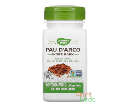 Пау Д'Арко Нейчер'с Вей (Pau D'Arco Nature's Way), 100 капсул Пау Д'Арко Нейчер'с Вей (Pau D'Arco Nature's Way), 100 капсул