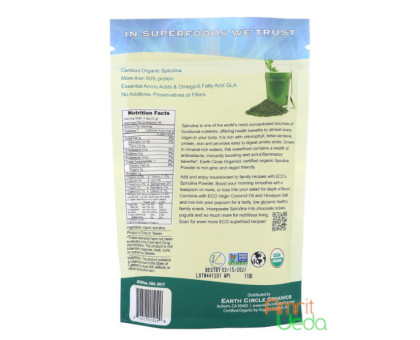 Спіруліна порошок Еартх Серкл (Spirulina powder Earth Circle), 113 грам Спіруліна порошок Еартх Серкл (Spirulina powder Earth Circle), 113 грам