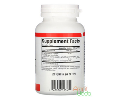 Вітамін С 1000 мг Нейчєрел Фекторс (Vitamin C Natural Factors), 60 таблеток Вітамін С 1000 мг Нейчєрел Фекторс (Vitamin C Natural Factors), 60 таблеток