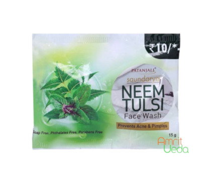 Гель для вмивання Сундар'я Нім-Тулсі Патанджалі (Face wash Saundarya Neem-Tulsi Patanjali), 15 грам Гель для вмивання Сундар'я Нім-Тулсі Патанджалі (Face wash Saundarya Neem-Tulsi Patanjali), 15 грам