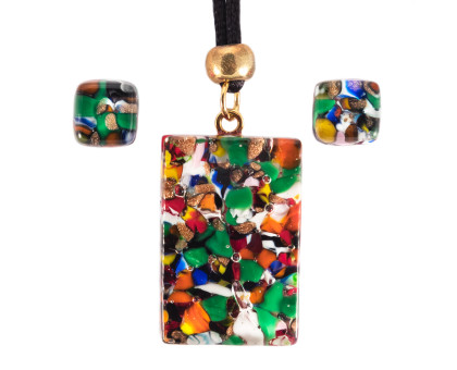 Набір кулон і сережки Мурано (Pendant plus earrings Murano) Набір кулон і сережки Мурано (Pendant plus earrings Murano)