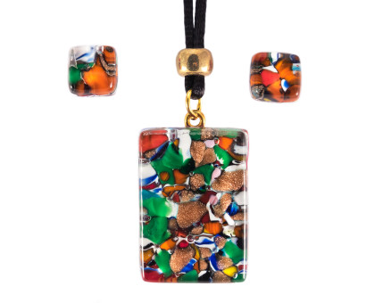 Набір кулон і сережки Мурано (Pendant plus earrings Murano) Набір кулон і сережки Мурано (Pendant plus earrings Murano)