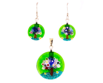 Набір кулон і сережки Мурано (Pendant plus earrings Murano) Набір кулон і сережки Мурано (Pendant plus earrings Murano)